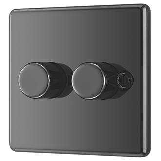 Image of LAP 2-Gang 2-Way LED Dimmer Switch Black Nickel 