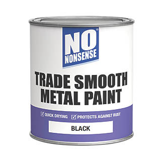 Image of No Nonsense Smooth Quick-Dry Smooth Metal Paint Black 750ml 