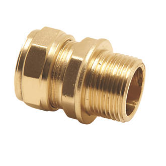 Image of Pegler Brass Compression Adapting Male Coupler 22mm x 3/4" 