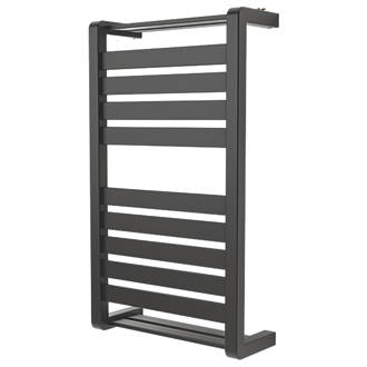 Image of GoodHome Loreto Vertical Water Towel Warmer 700 x 400mm Anthracite 