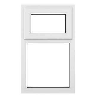 Image of Crystal Top Opening Clear Triple-Glazed Casement White uPVC Window 610mm x 1040mm 