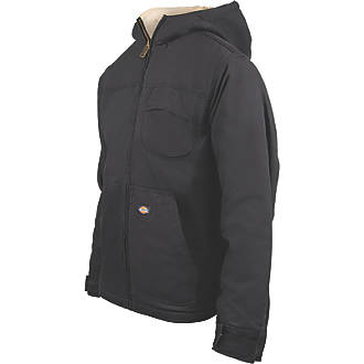 Image of Dickies Sherpa Lined Duck Jacket Rinsed Black Small 36-38" Chest 