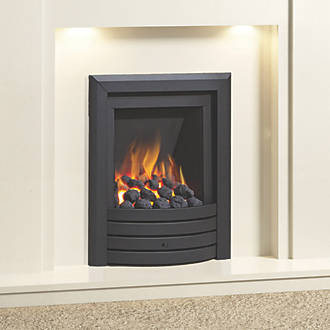 Image of Be Modern Design Black Rotary Control Inset Gas Manual Fire 510mm x 123mm x 605mm 