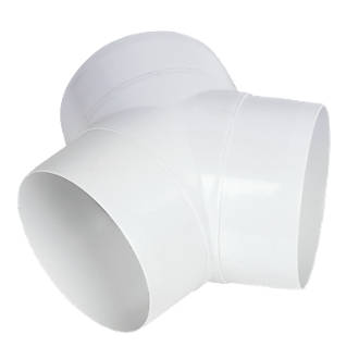 Image of Manrose Circular Y Piece Connector White 100mm 