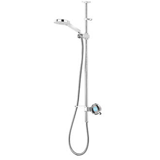Image of Aqualisa Q Ceiling-Fed Black / Chrome Thermostatic Smart Shower 