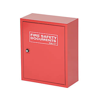 Image of Firechief Key Lock Fire Document Cabinet 300mm x 140mm x 370mm Red 