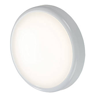 Image of Knightsbridge BT14ACTS Indoor & Outdoor Round LED CCT Adjustable Bulkhead With Microwave Sensor White 14W 1130-1260lm 