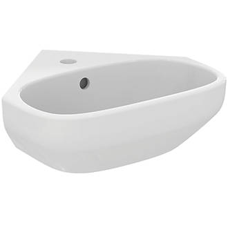 Image of Ideal Standard i.life A Corner Handbasin 1 Tap Hole 450mm 