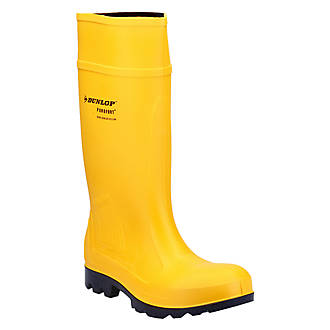 Image of Dunlop Purofort Professional Safety Wellies Yellow Size 9 