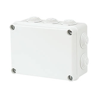 Image of Vimark 10-Entry Rectangular Junction Box with Knockouts 118mm x 76mm x 158mm 