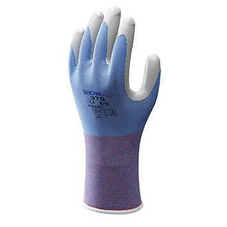 Image of Showa 370 Floreo Nitrile Gloves Blue Medium 