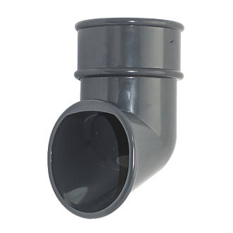 Image of FloPlast Round Downpipe Shoe Anthracite Grey 68mm 