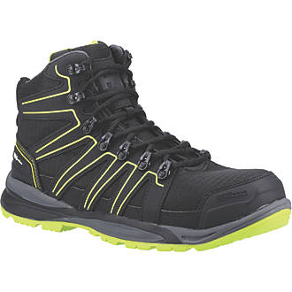 Image of Helly Hansen Addvis Mid S3 Metal Free Safety Boots Black / Yellow Size 10.5 