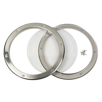 Image of Mottez Round Porthole Vision Panel 390mm Brushed & Polished Steel 