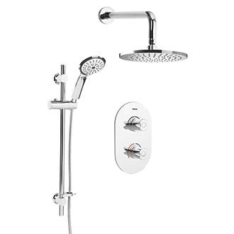 Image of Bristan Aspen Rear-Fed Concealed Chrome Thermostatic Mixer Shower 