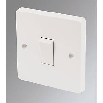 Image of Crabtree Capital 10AX 1-Gang 2-Way Light Switch White 