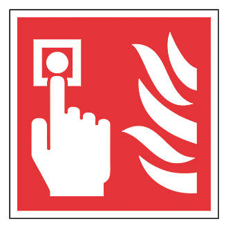 Image of Non Photoluminescent "Fire Alarm Call Point" Sign 100mm x 100mm 