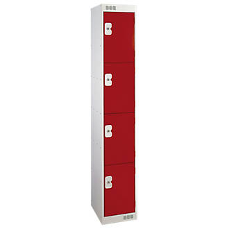 Image of M12514GURD00 Security Locker 4-Door Red 