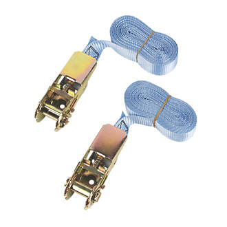 Image of Ratchet Tie-Down Straps 5m x 25mm 2 Pack 