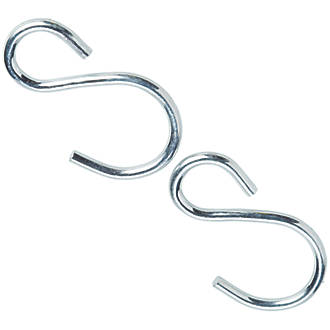 Image of Diall S-Hooks Zinc-Plated 75 x 5mm 2 Pack 