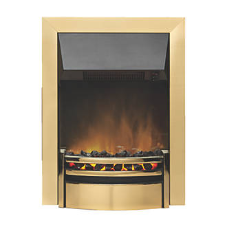 Image of Dimplex Kansas Brass Switch Control Inset Electric Fire 463mm x 160mm x 615mm 