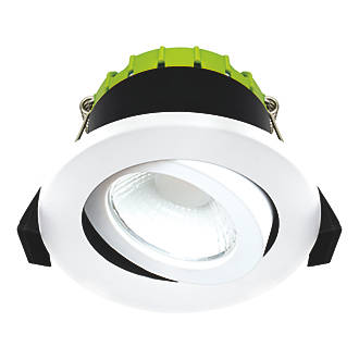 Image of Luceco FType Compact Adjustable Cylinder Fire Rated LED Downlight White 6W 600lm 