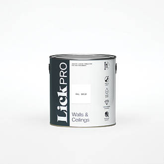 Image of LickPro Eggshell White RAL 9010 Emulsion Paint 2.5Ltr 