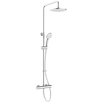 Image of Swirl CoolTouch HP Rear-Fed Exposed Chrome Thermostatic Mixer Shower 