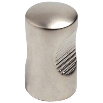 Image of Decorative Round Peg Cabinet Knobs Matt Nickel 14mm 2 Pack 