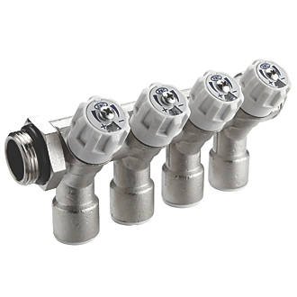 Image of Reliance Valves 4-Port Potable Water Manifold 15mm x 3/4" 