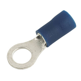 Image of Insulated Blue 5mm Ring Crimp 100 Pack 