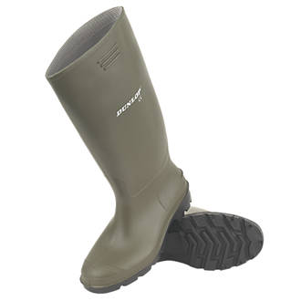 Image of Dunlop Non Safety Pricemaster Non Safety Wellingtons Green Size 8 