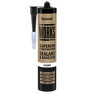 Image of Geocel The Works Pro Sealant and Adhesive Clear 290ml 