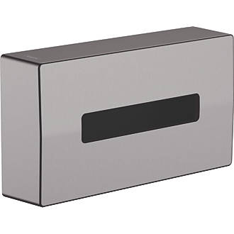 Image of Hansgrohe AddStoris Tissue Box Brushed Black Chrome 