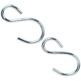 Image of Diall S-Hooks Zinc-Plated 90 x 6mm 2 Pack 