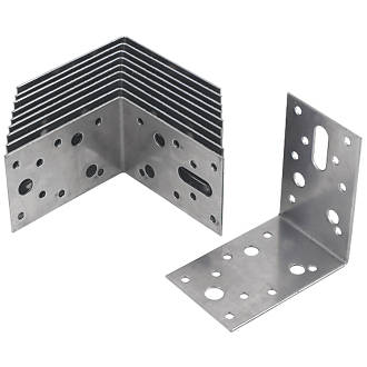 Image of Sabrefix Heavy Duty Angle Brackets Stainless 60 x 90mm 10 Pack 