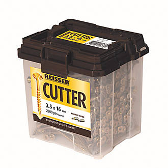 Image of Reisser Cutter Tub PZ Countersunk High Performance Woodscrews 3.5mm x 16mm 2500 Pack 