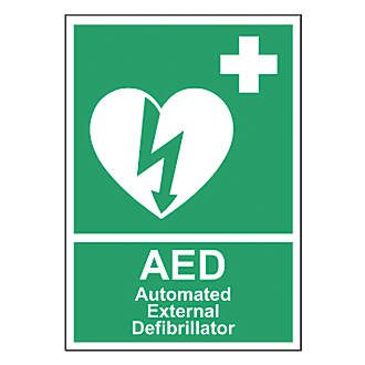 Image of "Automated External Defibrillator" Safety Sign 210mm x 148mm 