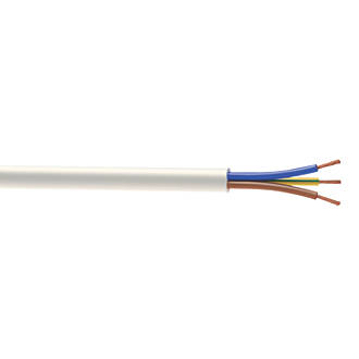 Image of Time 3093Y White 3-Core 1.5mmÂ² Flexible Cable 25m Drum 
