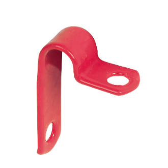 Image of Prysmian AP7 Fire Rated Alarm Cable Clips 7.8-8.2mm Red 100 Pack 