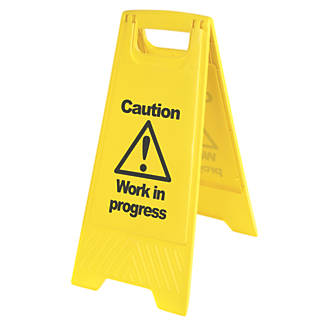 Image of Caution Work in Progress A-Frame Safety Sign 680mm x 300mm 