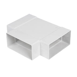 Image of Manrose Flat T Piece Connector White 100mm 