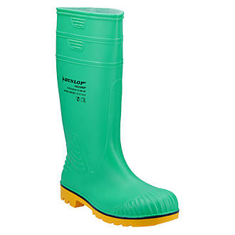 Image of Dunlop Acifort HazGuard Safety Wellies Green Size 7 