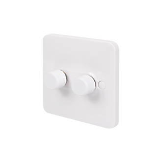Image of Schneider Electric Lisse 2-Gang 2-Way Dimmer Switch White 