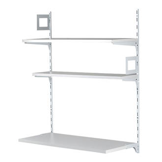 Image of RB UK 3-Tier Powder-Coated Steel Home Office Shelving Unit 810mm x 410mm x 1000mm 