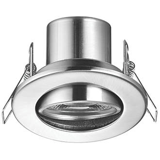 Image of LAP Cosmoseco Tilt Fire Rated LED Downlight Contractor Pack Satin Nickel 5.8W 450lm 10 Pack 