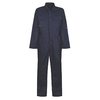 Image of Regatta Stud Fasten Coverall Navy Large 42" Chest 34" L 