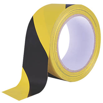 Image of Diall Marking Tape Black / Yellow 33m x 50mm 