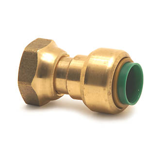 Image of Tectite Classic T62 Brass Push-Fit Straight Tap Connector - Push X BSP Union 3/4" x 3/4" 