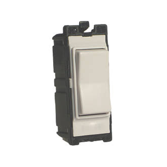 Image of Varilight PowerGrid 10AX 2-Way Grid Retractive Switch White with Colour-Matched Inserts 